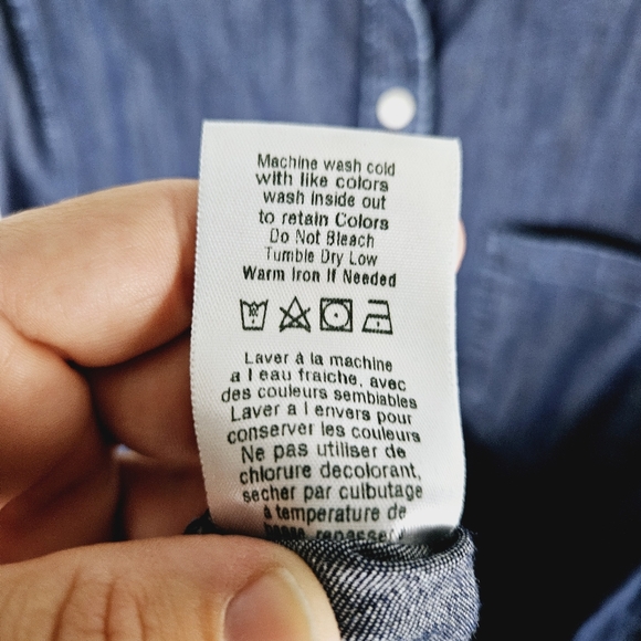 BIG STAR | long sleeve button up chambray shirt dress - Picture 8 of 8